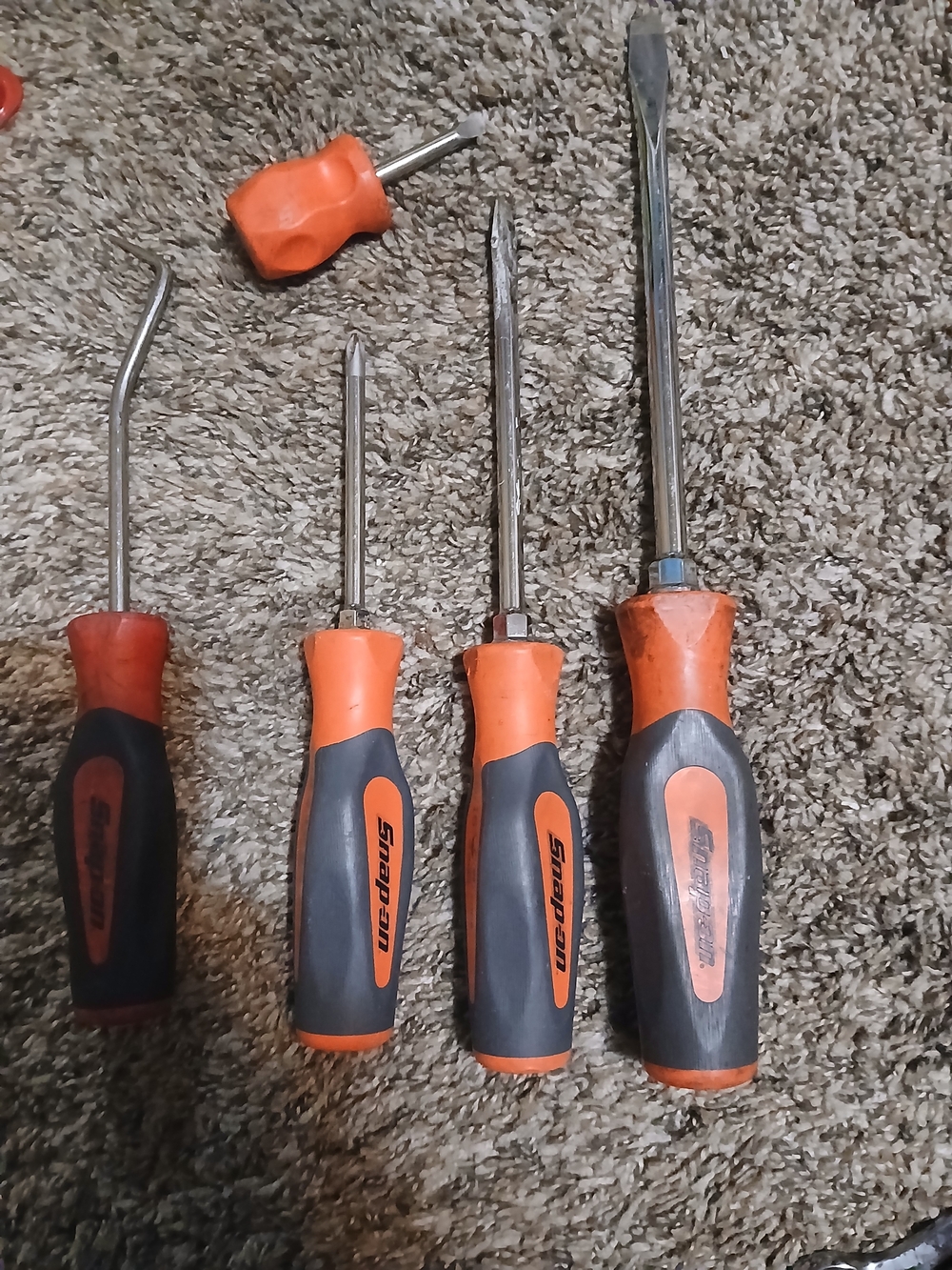 Snap-on Red/Black Screwdriver Lot- 4 Piece & Hose Pick